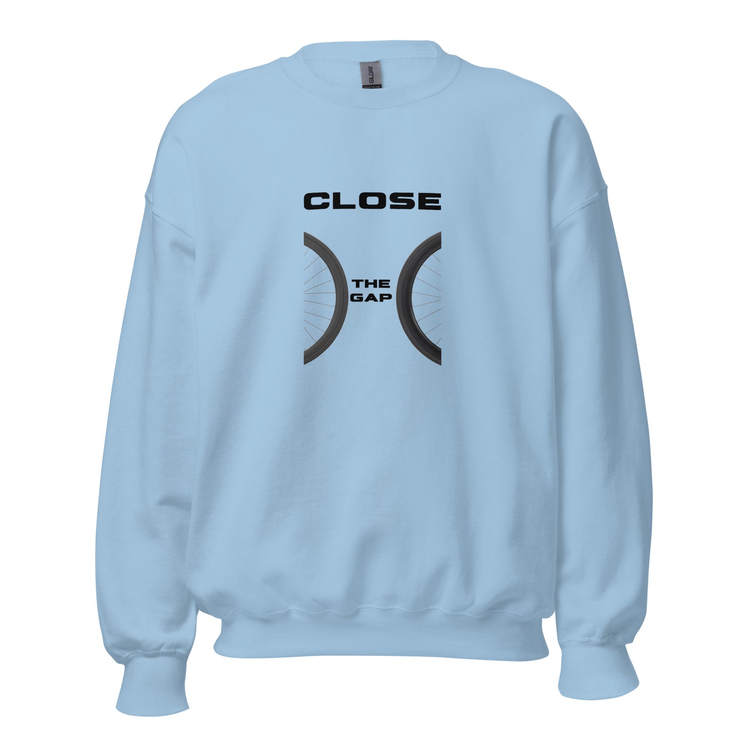 Sweatshirt "Close the gap" light blue