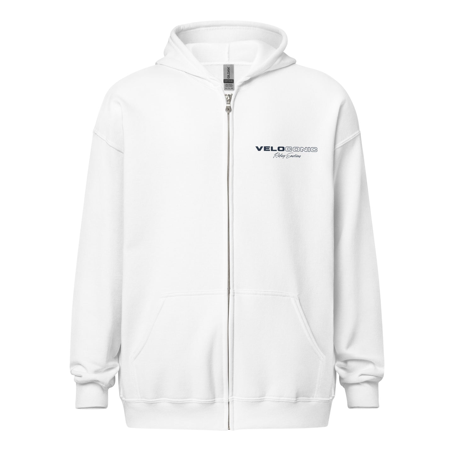 Zip Hoodie "Circle back" white