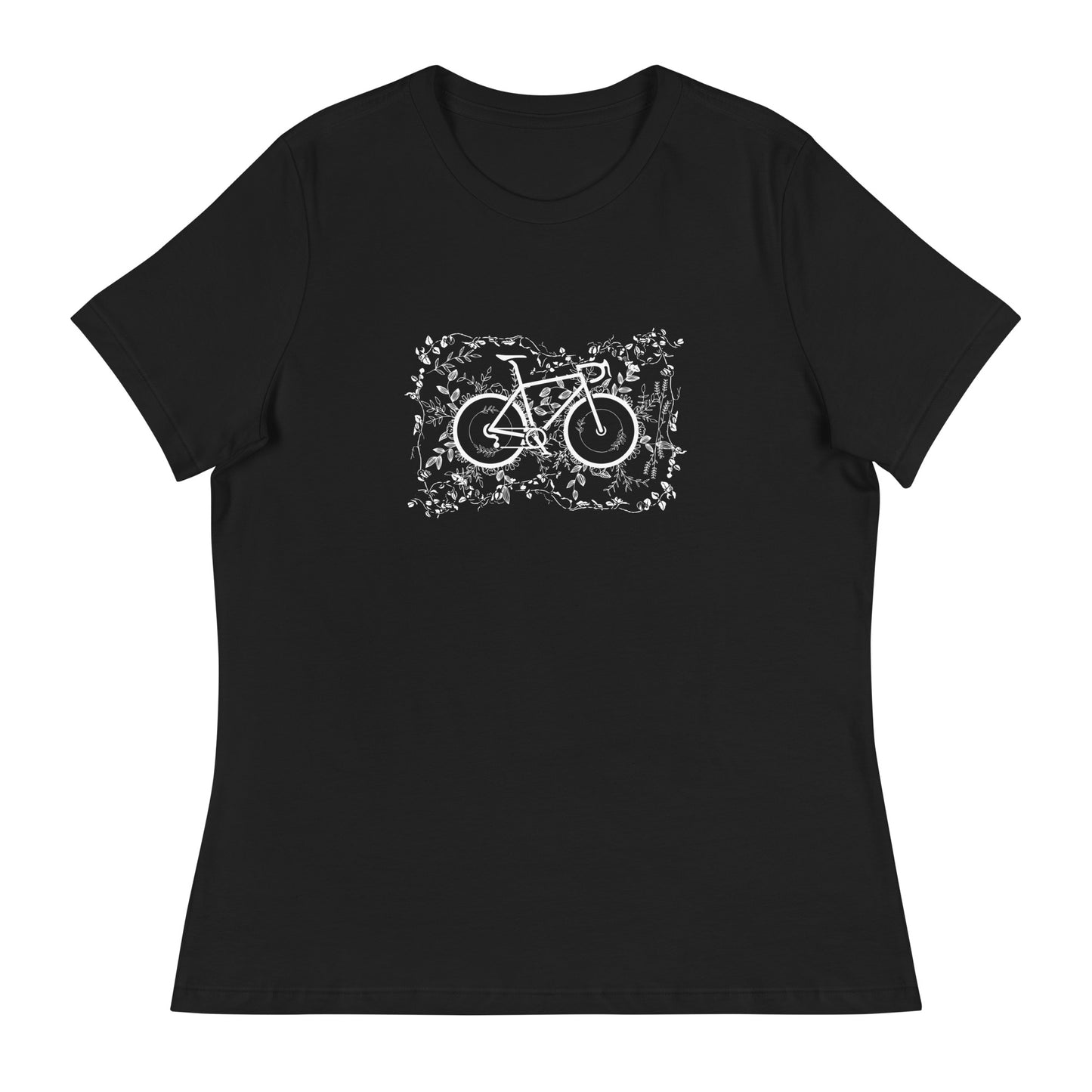 Damen-T-Shirt "Ride in Nature" black - white