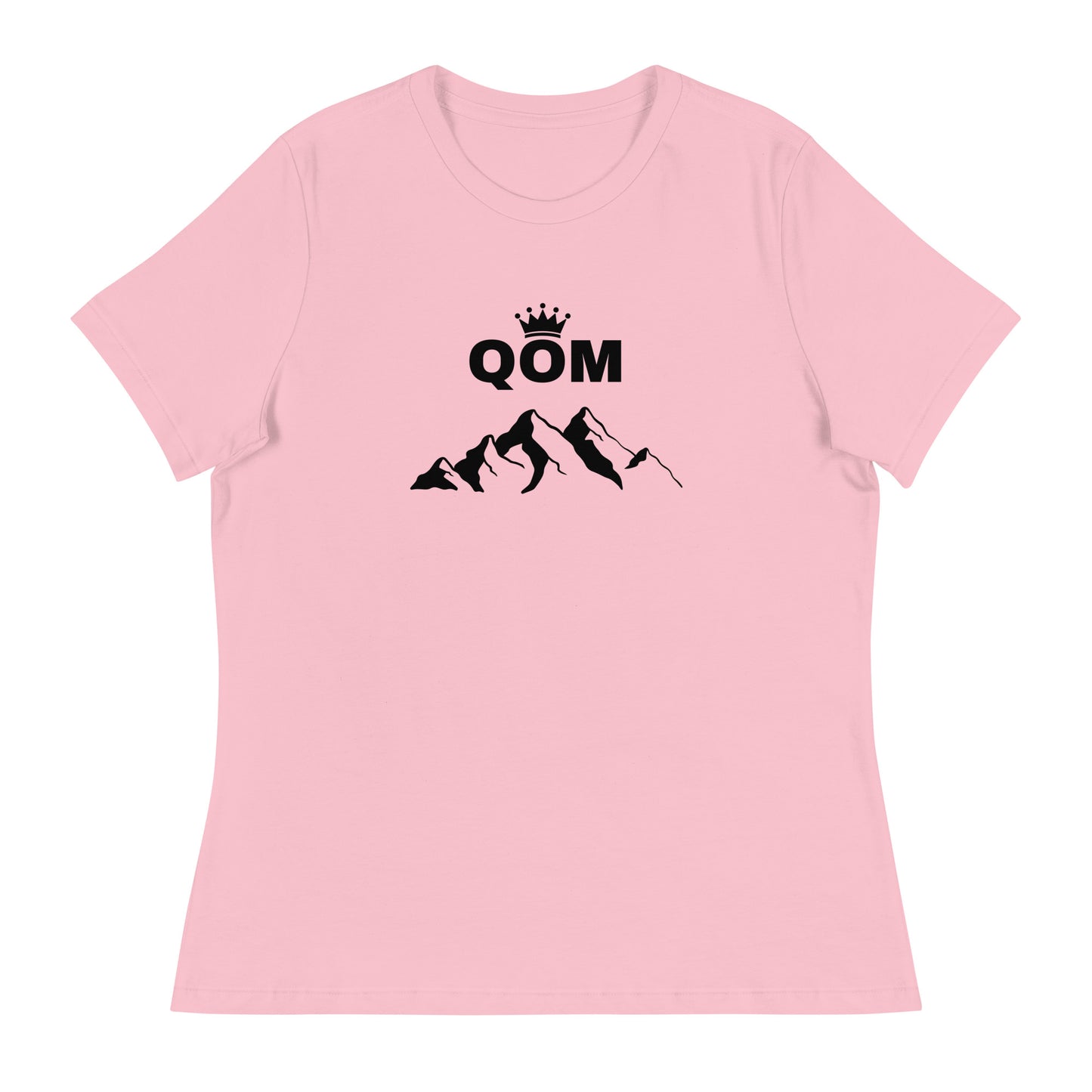 Damen-T-Shirt "QOM" pink - black